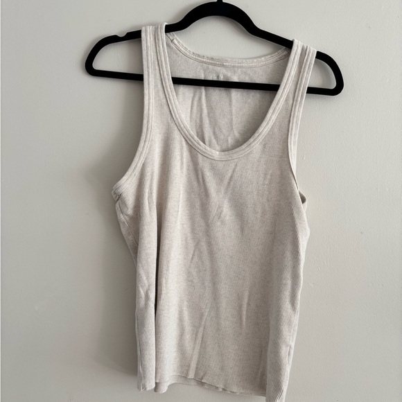 aerie Tops - Aerie tuck it in tank top, scoop neck, cream, cotton, size large